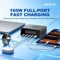 RELIFE Q8 165W GaN Fast Charging Station - 4x USB-C/1x USB-A - Grey