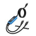 RELIFE XA7 2-in-1 USB-C Fast Charging Test Cable with Digital Display - Black