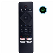 RF439B Voice Remote Control with Google Assistant for Philips TVs - Black