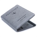 RFID-Blocking Travel Wallet / Passport Holder - Grey