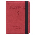 RFID-Blocking Travel Wallet / Passport Holder - Red