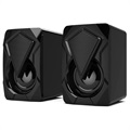 RGB Stereo Gaming Speakers X2 - 2x3W - Black