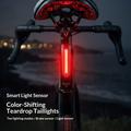 Rockbros RB02 Smart Bicycle Taillight - Brake Sensor, 10 Modes, IPX5, USB-C - Black