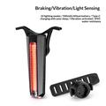 Rockbros RB02 Smart Bicycle Taillight - Brake Sensor, 10 Modes, IPX5, USB-C - Black