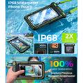 RORHXIA Glow-in-the-Dark Dry IP68 Waterproof Floating Case - Triple-Sealed - Black / Green