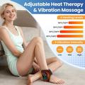Rechargeable Ankle/Foot Massager with Heat and Vibration - Black