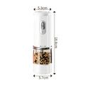 Rechargeable Electric Seasoning Grinder with Adjustable Coarseness - White