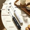 Rechargeable Handheld Milk Frother with 3 Speeds - Black