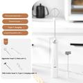 Rechargeable Handheld Milk Frother with 3 Speeds - White