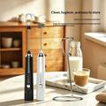 Rechargeable Handheld Milk Frother with 3 Speeds - White