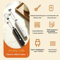 Rechargeable Handheld Milk Frother with 3 Speeds - White
