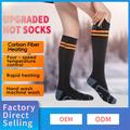 Rechargeable Heated Socks for Winter - 5000mAh - Orange / Black