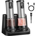 Rechargeable Stainless Steel Electric Spice Grinder Set