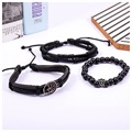 Retro Braided Rope Chain Bracelet for Men - Black