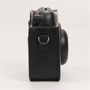 Fujifilm Instax Mini 12/11/9/8 Retro Leather Camera Case with Shoulder Strap - Black