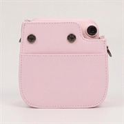 Fujifilm Instax Mini 12/11/9/8 Retro Leather Camera Case with Shoulder Strap - Pink