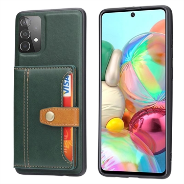 Samsung Galaxy A53 5G Retro Style Case with Wallet - Green