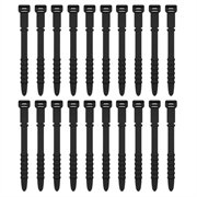 Reusable Silicone Cable Ties - 20 pcs. - Black