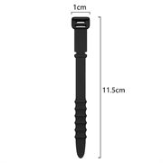 Reusable Silicone Cable Ties - 20 pcs. - Black