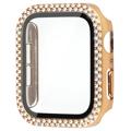 Rhinestone Decorative Apple Watch SE (2022)/SE/6/5/4 Case with Screen Protector - 40mm - Gold