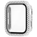 Rhinestone Decorative Apple Watch SE (2022)/SE/6/5/4 Case with Screen Protector - 40mm - Silver
