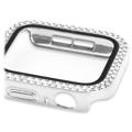 Rhinestone Decorative Apple Watch SE (2022)/SE/6/5/4 Case with Screen Protector - 40mm - Silver