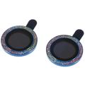 Rhinestone iPhone 14/14 Max Camera Lens Protector - Colourful / Blue