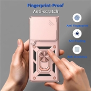 Motorola Razr Fold Rotary Ring Hybrid Case with Camera Shield - Rose Gold