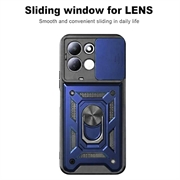Xiaomi Redmi 17 5G/4G Rotary Ring Hybrid Case with Camera Shield - Blue