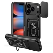 iPhone 18 Pro Max Rotary Ring Hybrid Case with Camera Shield