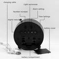 Round LED Digital Alarm Clock with Dual Alarms - Black