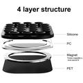 Rounded MagSafe Silicone Suction Cup Phone Holder - Black