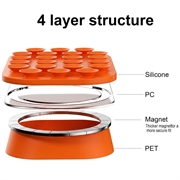 Rounded MagSafe Silicone Suction Cup Phone Holder