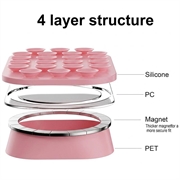 Rounded MagSafe Silicone Suction Cup Phone Holder - Pink