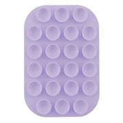 Rounded MagSafe Silicone Suction Cup Phone Holder - Purple