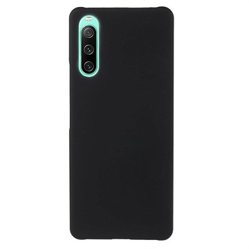 Sony Xperia 10 IV Rubberized Plastic Case - Black