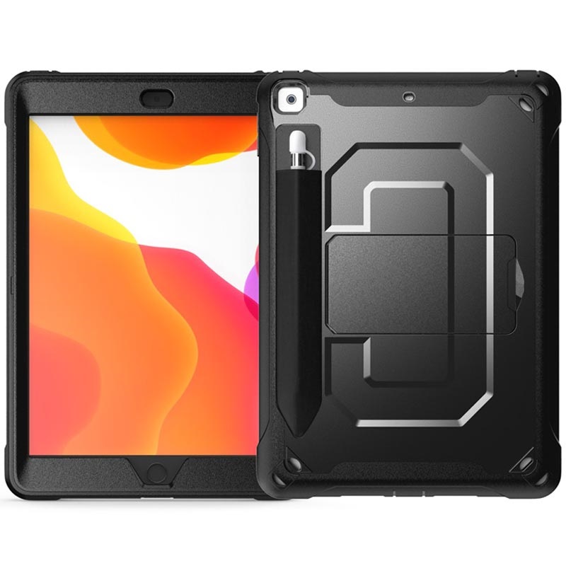 Rugged Series iPad 10.2 2019/2020 Hybrid Case with Kickstand Black