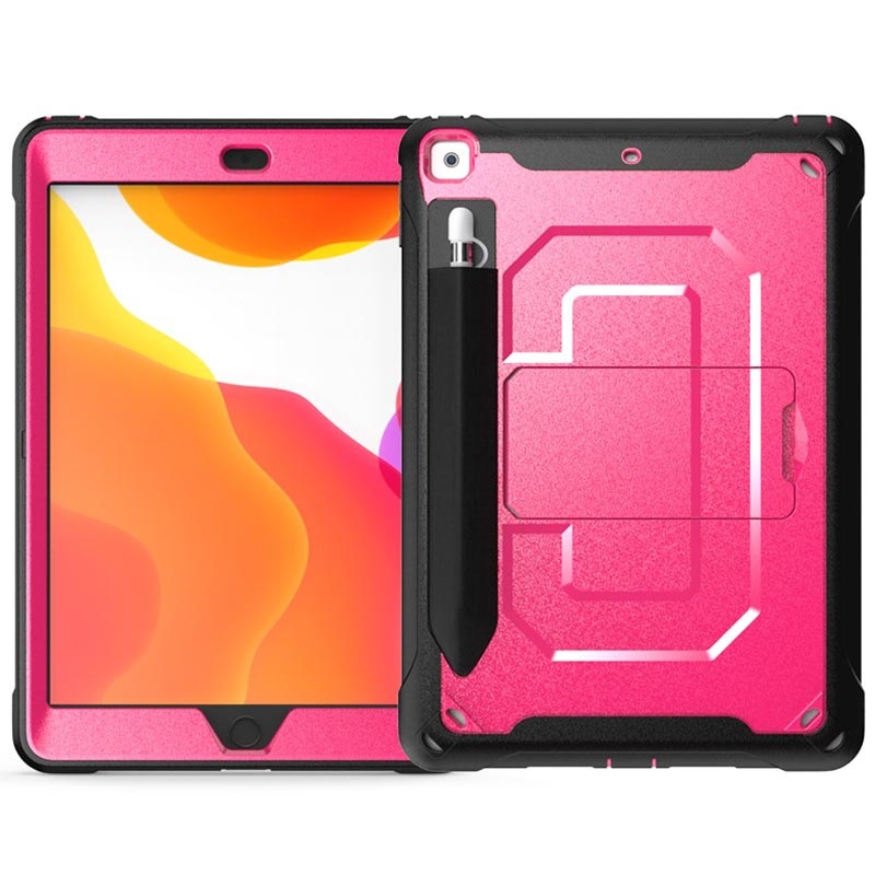 rugged-series-ipad-10-2-2019-2020-hybrid-case-with-kickstand-hot-pink