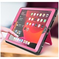 Rugged Series iPad 10.2 2019/2020/2021 Hybrid Case with Kickstand - Hot Pink