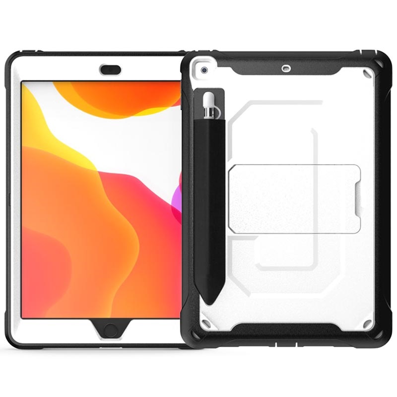 Rugged Series iPad 10.2 2019/2020 Hybrid Case with Kickstand White