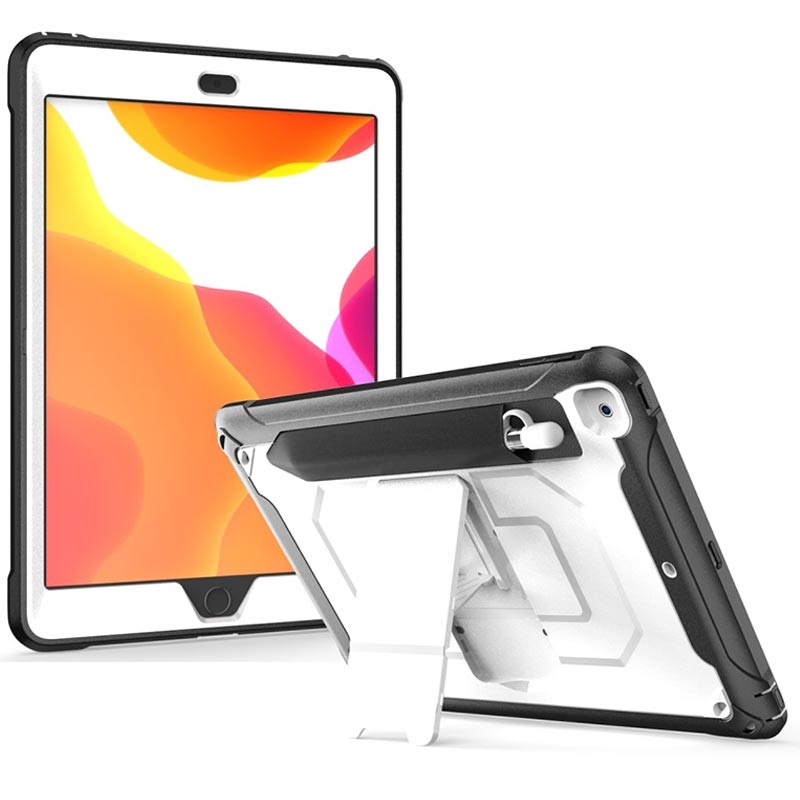 Rugged Series iPad 10.2 2019/2020 Hybrid Case with Kickstand White