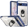 Rugged Shield Google Pixel 6a Hybrid Case with Ring Holder - Blue