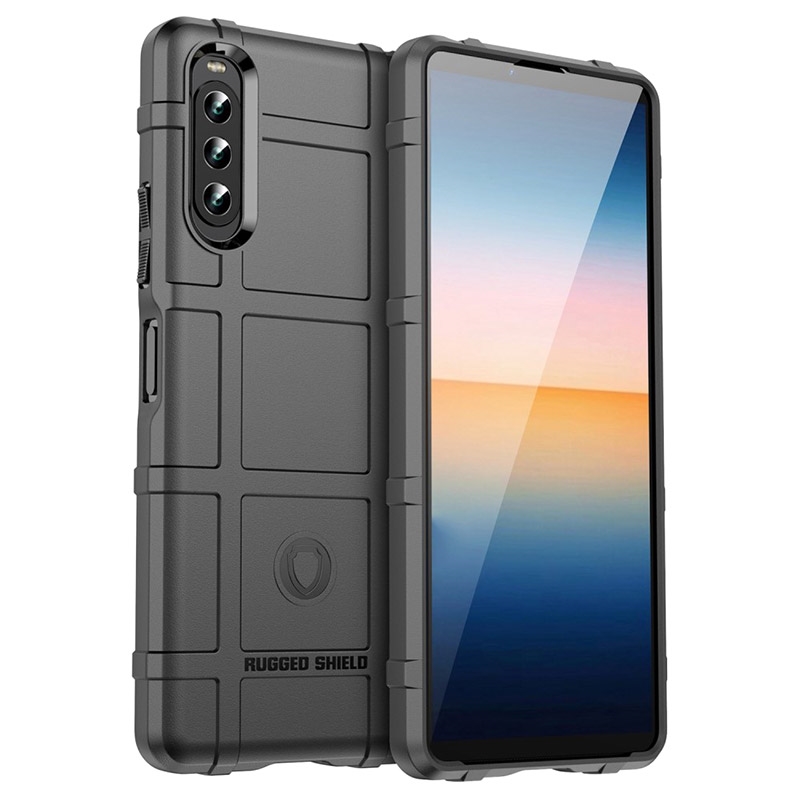 TesRank Cover Per Sony Xperia 10 IV: Custodia Sottile TPU Morbido, Anti-Caduta, Anti-ingiallimento, Nera