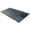 S111 3-in-1 Magnetic Wireless Charging Desk Pad - 15W - Black
