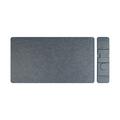 S111 3-in-1 Magnetic Wireless Charging Desk Pad - 15W - Black