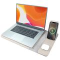 S112 3-in-1 Laptop Sleeve with 15W Magnetic Wireless Charging Pad - Grey