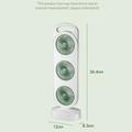 S16 3-Head Desktop Fan with 3 Speeds, 1200mAh Battery - Green