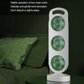 S16 3-Head Desktop Fan with 3 Speeds, 1200mAh Battery - Green