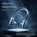 S17 Bladeless Neck Fan with Rotating Airflow, LED Light - Black