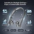 S17 Bladeless Neck Fan with Rotating Airflow, LED Light - Black